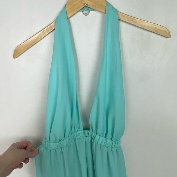 NWT Show Me Your Mumu Luna Halter Maxi Dress Teal Blue Size Small‎ New Tags Boho - Picture 7 of 11